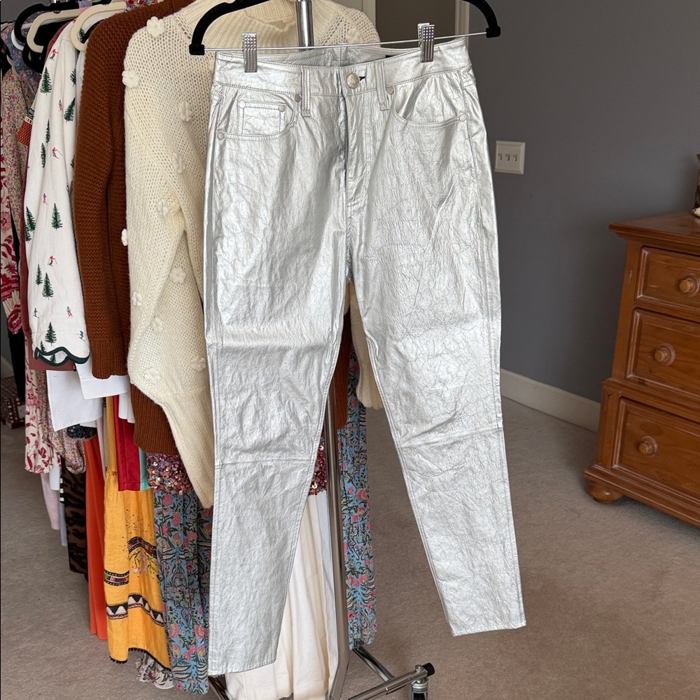 Rag & Bone Metallic Silver Pants